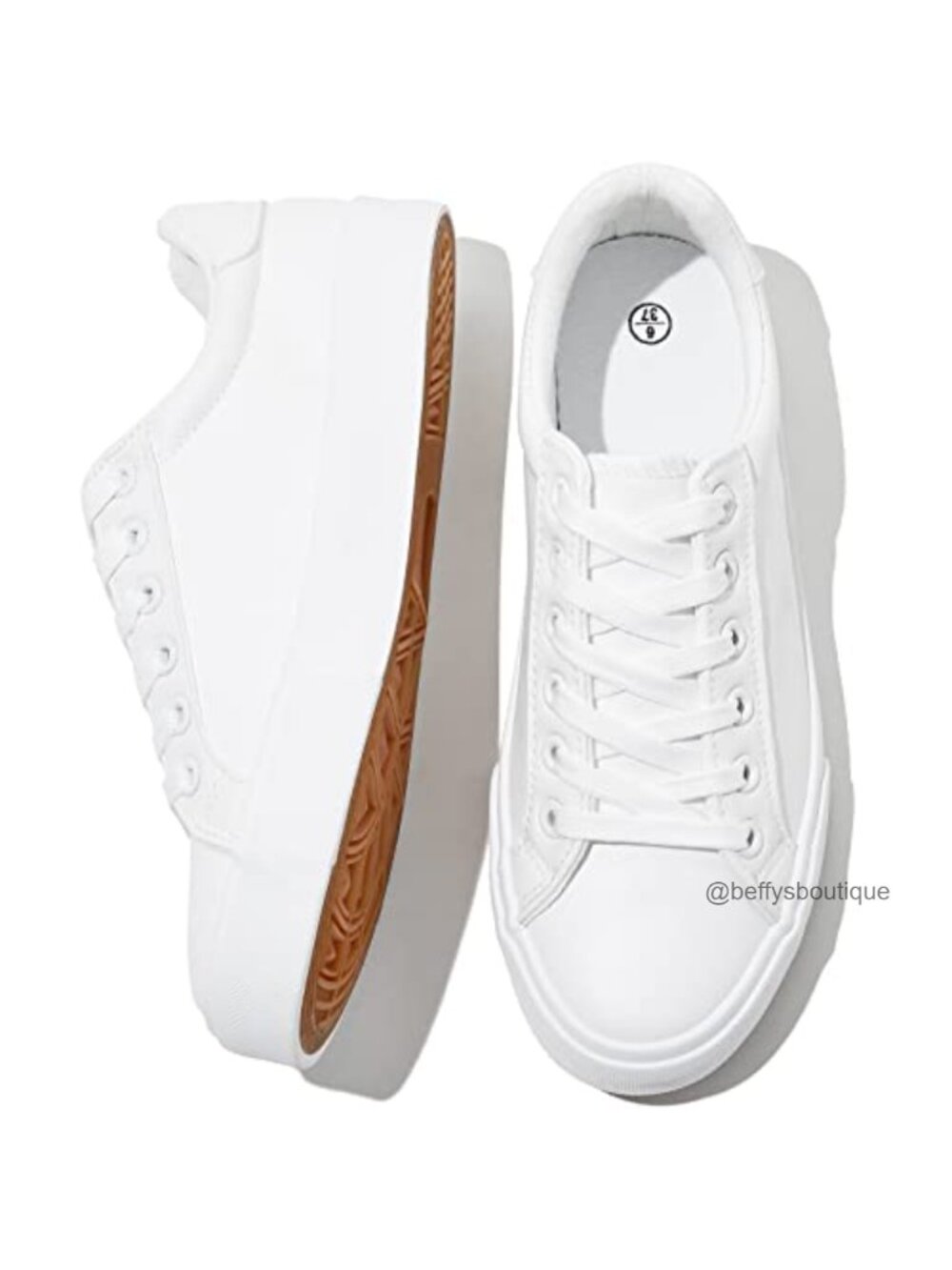 PU Leather Womens Tennis Shoes Water Resistant Casual Sneakers